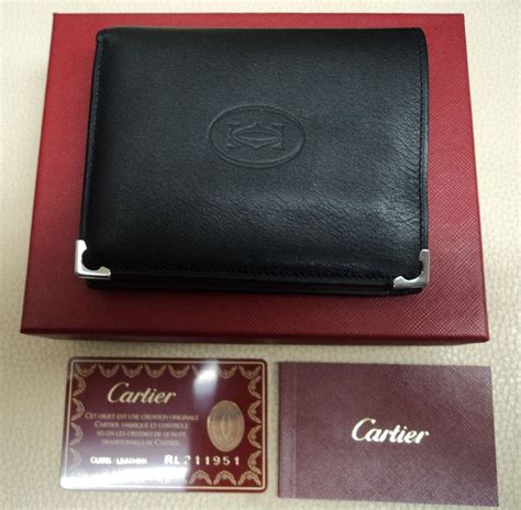 cartier wallet black|cartier men's wallet for sale.